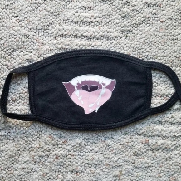 Ahegao Hentai Teeth Tongue Anime Face Mask - Picture 2 of 2